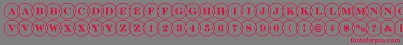 ADiscoserifovl Font – Red Fonts on Gray Background