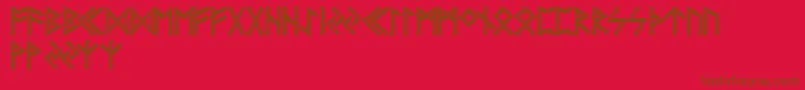 En savoir plus sur la police FutharkAoeInline Police FutharkAoeInline – polices brunes sur fond rouge