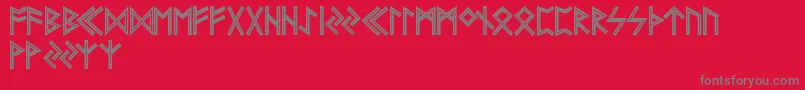 FutharkAoeInline Font – Gray Fonts on Red Background
