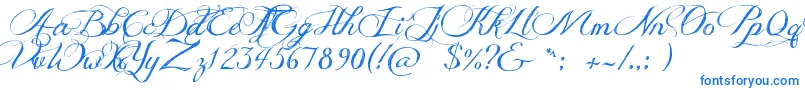 JellykaDeliciousCake Font – Blue Fonts on White Background