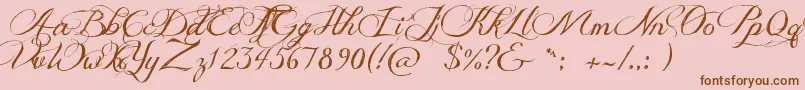 JellykaDeliciousCake Font – Brown Fonts on Pink Background