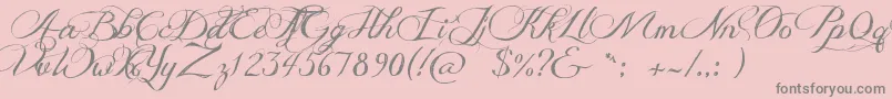 JellykaDeliciousCake-Schriftart – Graue Schriften auf rosa Hintergrund