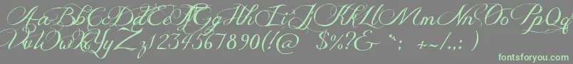 JellykaDeliciousCake Font – Green Fonts on Gray Background