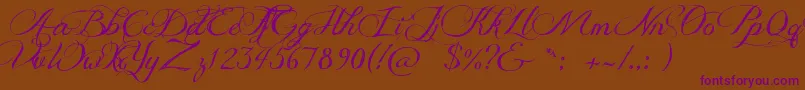 JellykaDeliciousCake Font – Purple Fonts on Brown Background