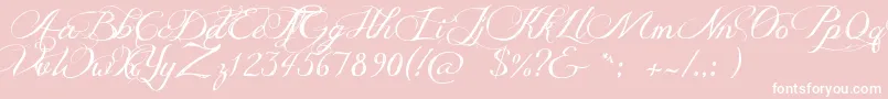 JellykaDeliciousCake-Schriftart – Weiße Schriften auf rosa Hintergrund