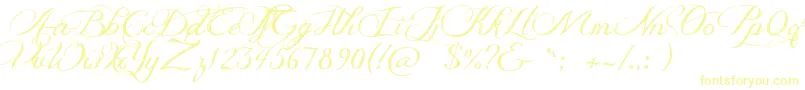 JellykaDeliciousCake Font – Yellow Fonts on White Background