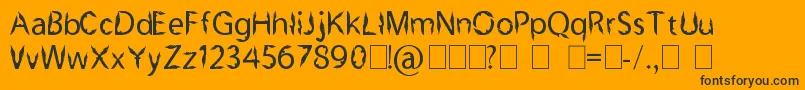 KujangCiungBasyri Font – Black Fonts on Orange Background