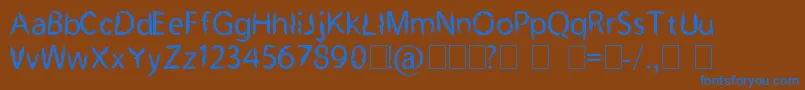 KujangCiungBasyri Font – Blue Fonts on Brown Background