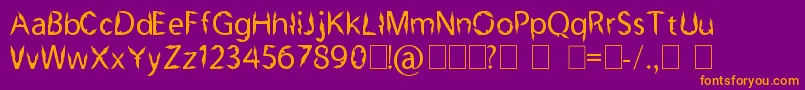 KujangCiungBasyri Font – Orange Fonts on Purple Background