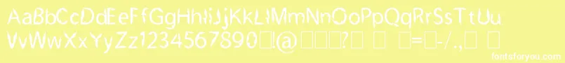 KujangCiungBasyri Font – White Fonts on Yellow Background