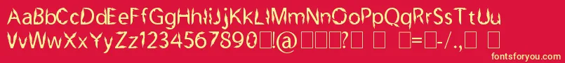 KujangCiungBasyri Font – Yellow Fonts on Red Background