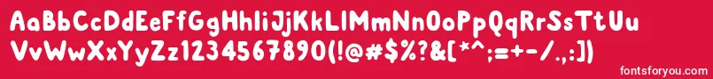 Albus Font – White Fonts on Red Background