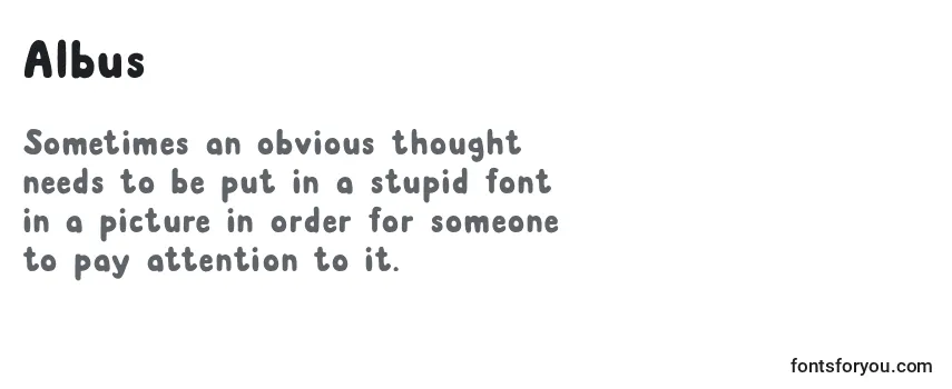 Review of the Albus Font