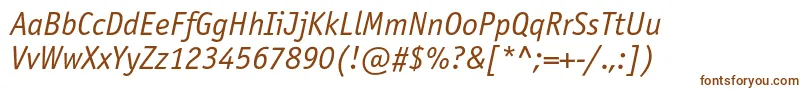 Шрифт OfficinasanscBookitalic – коричневые шрифты на белом фоне