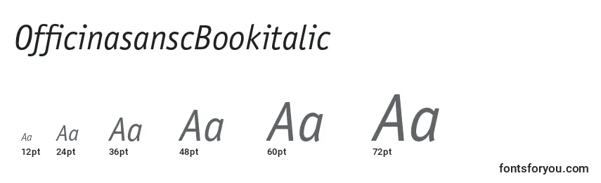 Размеры шрифта OfficinasanscBookitalic
