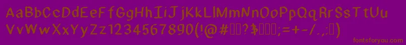 HmFombre Font – Brown Fonts on Purple Background