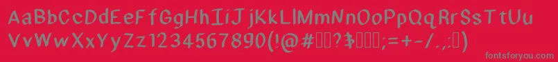 フォントHmFombre – 赤い背景に灰色の文字