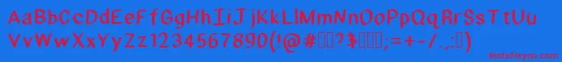 HmFombre Font – Red Fonts on Blue Background