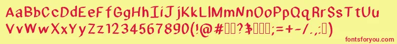 HmFombre Font – Red Fonts on Yellow Background