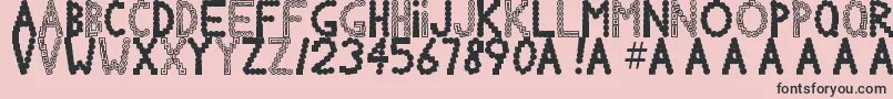 Шрифт Chlorinov – чёрные шрифты на розовом фоне