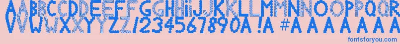 Chlorinov Font – Blue Fonts on Pink Background