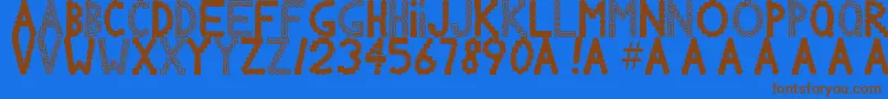 Chlorinov-fontti – ruskeat fontit sinisellä taustalla