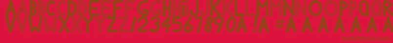 Chlorinov-fontti – ruskeat fontit punaisella taustalla
