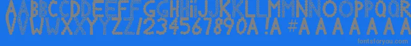 Chlorinov-fontti – harmaat kirjasimet sinisellä taustalla