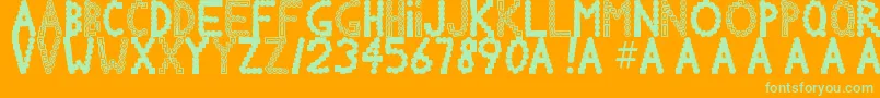 Chlorinov Font – Green Fonts on Orange Background