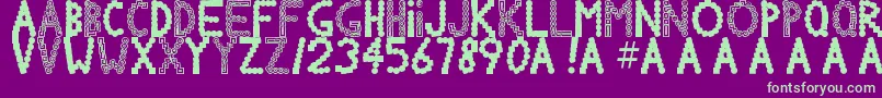 Chlorinov Font – Green Fonts on Purple Background