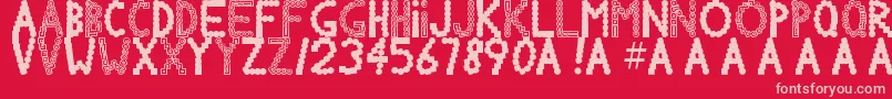 Chlorinov Font – Pink Fonts on Red Background