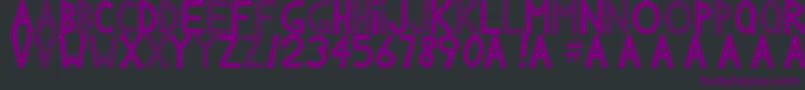 Шрифт Chlorinov – фиолетовые шрифты на чёрном фоне