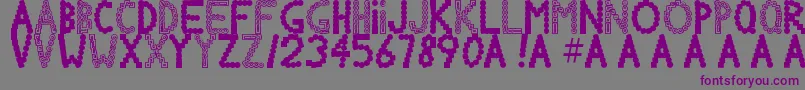 フォントChlorinov – 紫色のフォント、灰色の背景