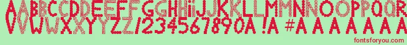 Chlorinov-fontti – punaiset fontit vihreällä taustalla