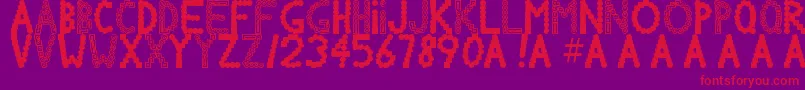 Chlorinov Font – Red Fonts on Purple Background