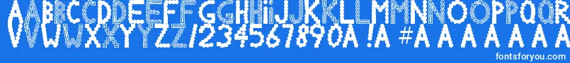 Шрифт Chlorinov – белые шрифты на синем фоне