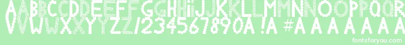 Chlorinov Font – White Fonts on Green Background