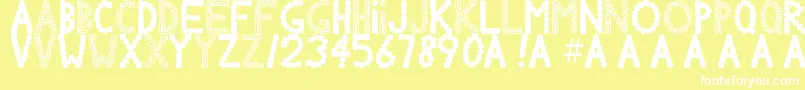 Chlorinov Font – White Fonts on Yellow Background