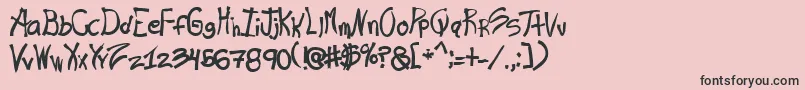 Шрифт Rashand – чёрные шрифты на розовом фоне