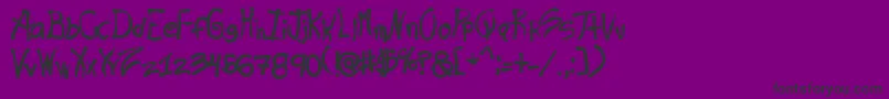 Rashand Font – Black Fonts on Purple Background
