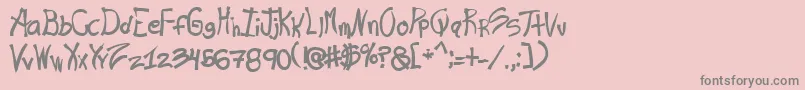 フォントRashand – ピンクの背景に灰色の文字