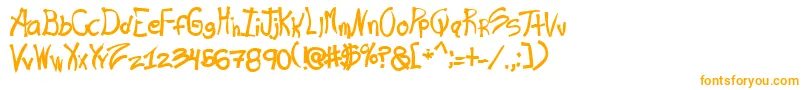 Шрифт Rashand – оранжевые шрифты на белом фоне
