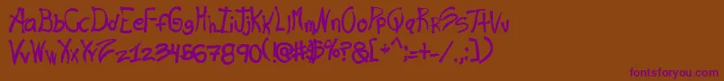 Шрифт Rashand – фиолетовые шрифты на коричневом фоне