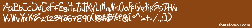 Шрифт Rashand – белые шрифты на коричневом фоне