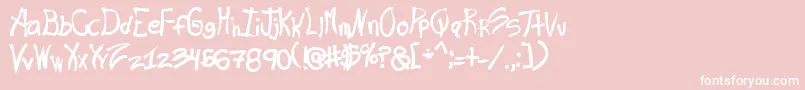 Rashand Font – White Fonts on Pink Background