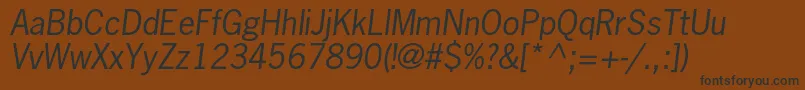 NewsgothicstdOblique Font – Black Fonts on Brown Background