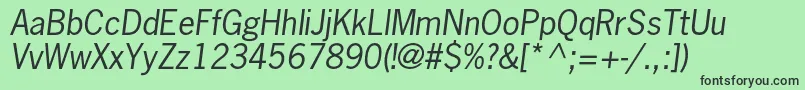 NewsgothicstdOblique Font – Black Fonts on Green Background