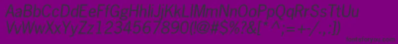 NewsgothicstdOblique Font – Black Fonts on Purple Background