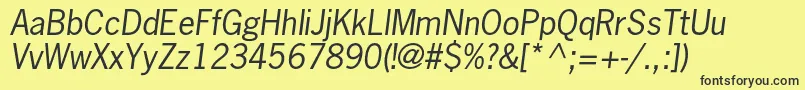 NewsgothicstdOblique Font – Black Fonts on Yellow Background