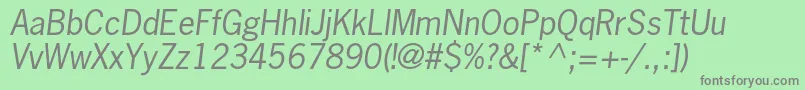 NewsgothicstdOblique Font – Gray Fonts on Green Background